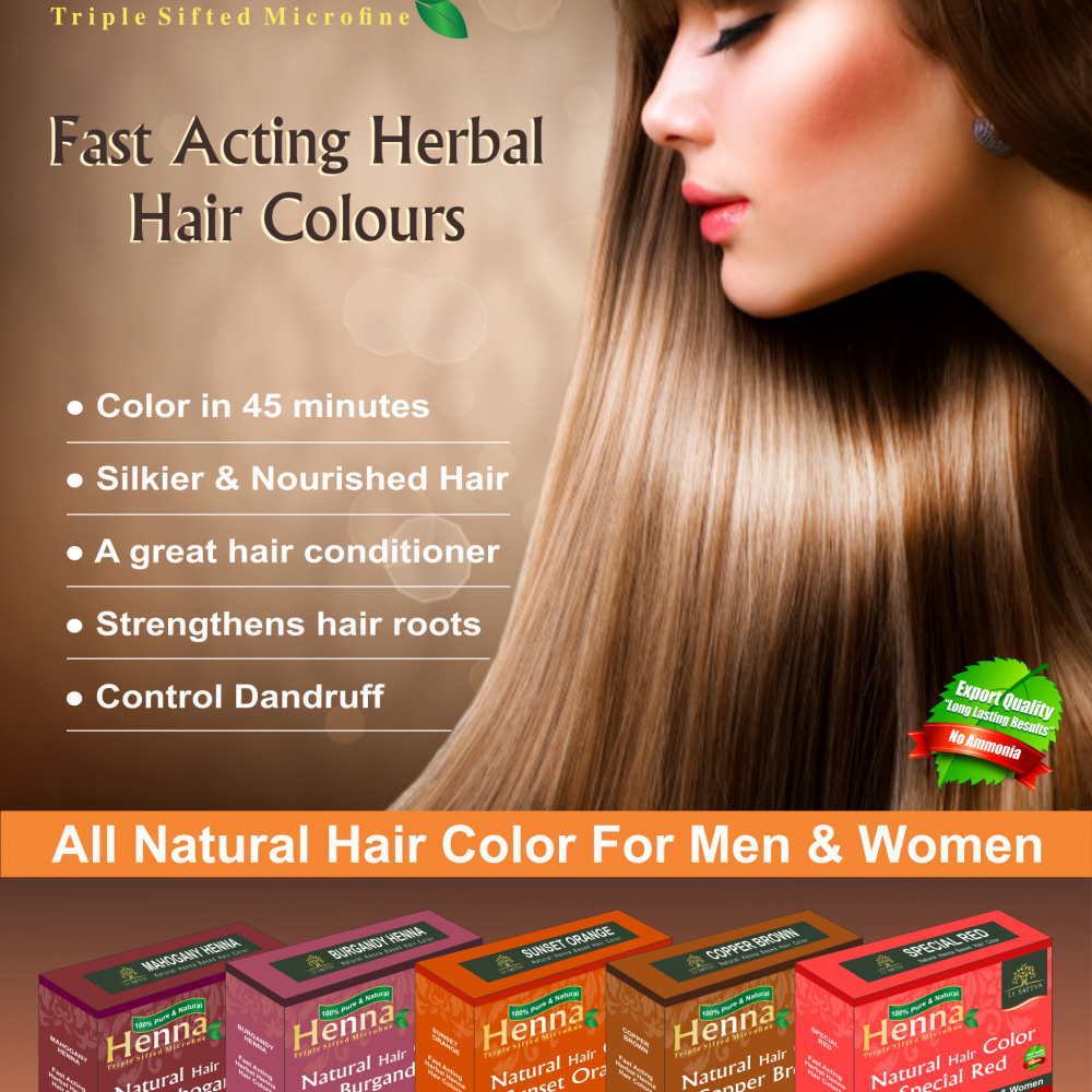 Fast acting hair color banner
